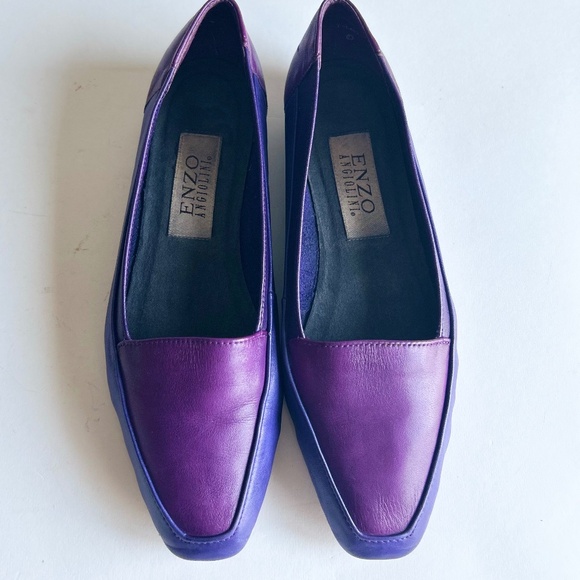 Enzo Angiolini Purple Genuine Leather Flats size 7.5 - Picture 4 of 13